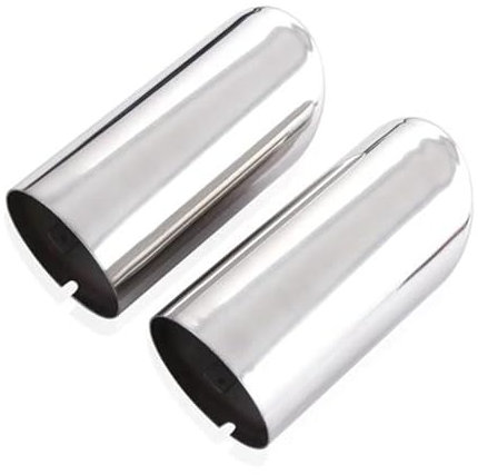 Endschalldämpfer Für VW Für Beetle Für A5 Für Eos Für Golf 5 6 7 Für Jetta 6 Für Passat B6/7/8 CC 1 Für Polo 5 Für Scirocco 3rd Auto Styling Schalldämpfer Endrohr Auspuffblende Auto (Farbe : Silber)