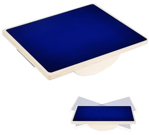 WELSPO Wooden Balance Board, Rocker Board, Office Wobble Board, Ideal for Physical Therapy, Core Strength Training, and Standing Desks