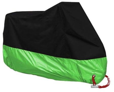 YMYGCC Funda para Moto Protector UV Universal for Exteriores, Cubierta Impermeable for Motocicleta, Cubierta for Moto 59(Green,190T-XXL-245X105X125)