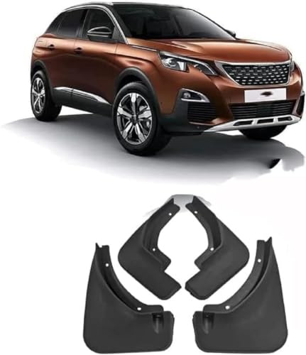 FengXH Auto Parafanghi Paraschizzi Paraspruzzi per Peugeot 3008 2008-2021, Paraspruzzi Parafanghi in Gomma Protettivi Schizzi Pneumatici Passaruota