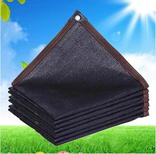 Voile d'ombrage à angle droit pour jardin, parasol rectangulaire multifonctionnel, en maille respirante, protection pour plantes, fleurs, terrasse, noir, 4 x 7 m