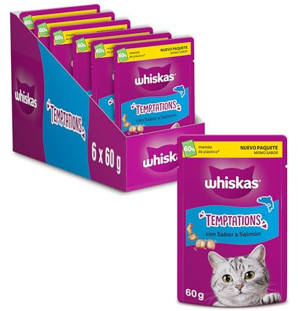 Whiskas Temptations con Salmone 6x60g