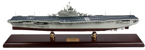 FMOCHANGMDP 1/700 Scale USS Intrepid Aircraft Carrier CVS-11 Puzzles Plastic Model Kits, Adult Toys and Gifts,15.4 X 3.5Inchs