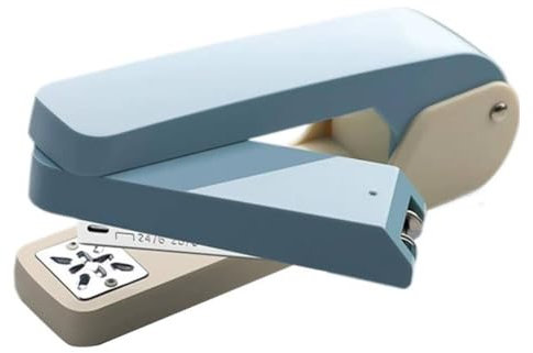Swivel Head Desktop Stapler - 360 Degree Rotation Versatile Stapling, Swing-Arm Swivel Stapler, Booklets Reports and Presentations Clippers Tool (Blue)