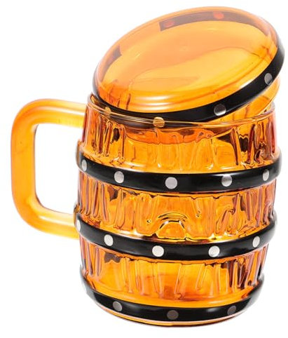 Mobestech Vintage Bierkrug Mit Deckel Kreativer Pirateneimer Glasbecher Trinkgefäß Für Bier Wein Und Kalte Getränke Für Partys Und Dekoration
