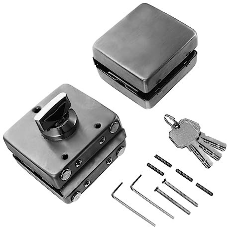 Tofficu Verrou De Porte Sans Cadre Acier Inoxydable Loquet à Double Ouverture Pour Maison Simple Et Pratique