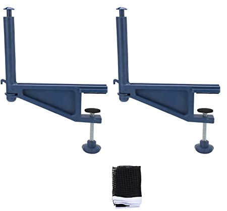 Baxnore Professionelle Tischtennisnetz -Set mit Einstellbarer Klemme nach Schraubenfixierung tragbares haltbares Nylonnetz für Innenraumtrainingswettbewerbe Sportgeräte 610G Leichtgewicht (Blau)