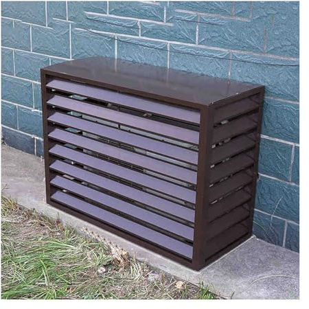 Outdoor Air Conditioner Cover Heat Pump Protective Grill Privacy Fence Screen Outdoor Plant Display Rack Freestanding Storage Shelf for Garbage & AC Unit