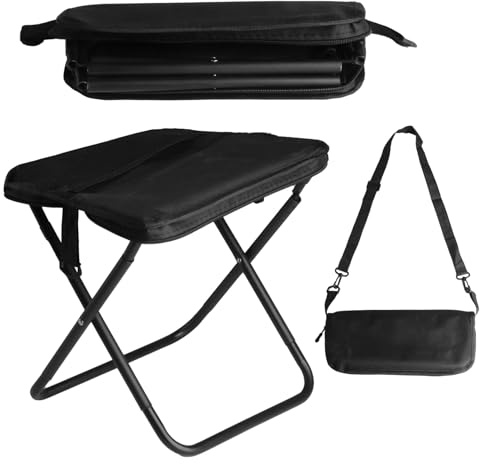 1 PcsFolding Camping Stools Folding Lightweight,Portable Small Folding Stool,Foldable Chairs Outdoor Backpack Garden Stools for Camping Chair Travel Picnic Hiking Fishing Seats(Crossbody bag style)