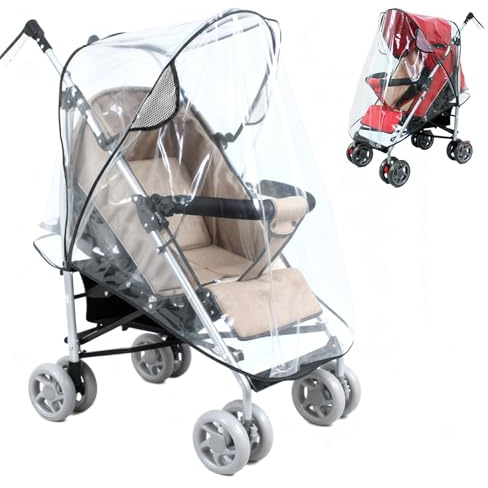 1 Pcs Universal Rain Cover for Stroller Universal Stroller Rain Cover Universal Rain Co ver for Pushchair Pram Rain Cov er Raincover Protect from Sun Snow Buggy Rain Cov er(Clear)