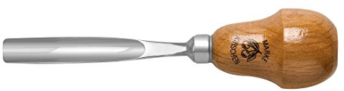 KIRSCHEN Werkzeuge 5619008 | Kerbschnitzbeitel mit Birnenheft Stich 10, gebogen & tiefer Höhlung - 8mm
