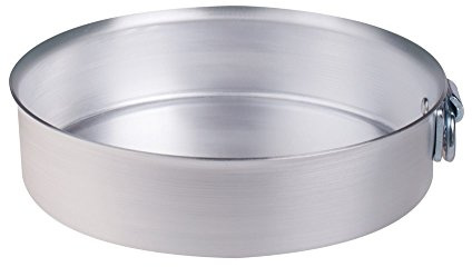 Pentole Agnelli Professional Tortiera Cilindrica Con Anello Spessore, Argento, 34 cm