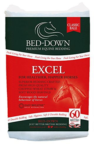 Bed-Down Excel Horse Bedding & Small Animal Poultry Bedding Handy Bale 20kg Dust Extracted Lemon Fragrance Chopped Wheat Straw Bedding