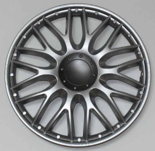 ZentimeX Radzierblenden 13 Zoll, Schwarz, Kunststoff, Speichen-Clip, Felgenkappe, Radkappen