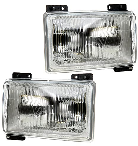 BESTPRICE 2x Hauptscheinwerfer vorne links + rechts H4 Frontscheinwerfer, Kompatibel mit CITROËN C25 Kasten (280_, 290_), FIAT DUCATO (290_), PEUGEOT J5 (290P)