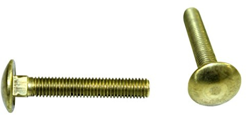 SN-TEC Massiv Messing Schlossschrauben/Flachrundkopfschrauben/Schloßschrauben M6 x 35mm ähnlich DIN603 (10 Stück)