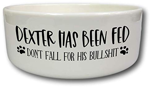 Personalised Pet Bowl | Been Fed Ignore Bullshit | New dog present | Cat bowl | pet bowl animal bowl | Ceramic pet bowl | Pet Accessories (Small Bowl)