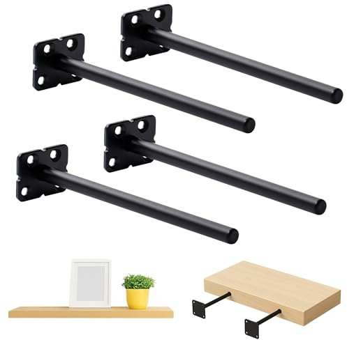 SOMADA Floating Shelf Brackets 8-Inch, 4-Pack Invisible Heavy Duty