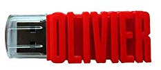 Clé USB Personnalisée (de 8 Go à 64 Go) avec Votre Texte - Couleur au Choix - Clé USB Prénom - USB 3.0 (32 Go, Rouge)