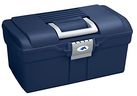 Trifibre Horse Grooming Box with Removable Tray, Navy Blue