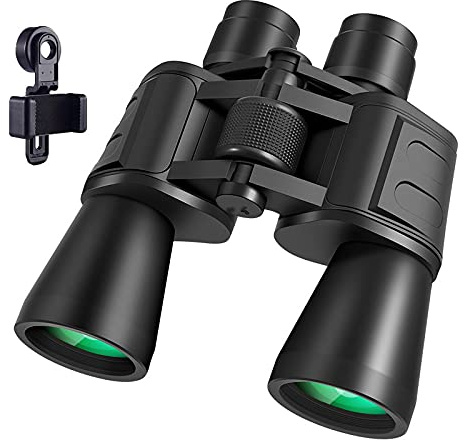 Hd Leistungsstarkes Fernglas Hohe Vergrößerung 20X50 Langstreckenteleskop Wasserdichtes Licht Nachtsichtteleskop Für Die Jagd Fernglasaddholder