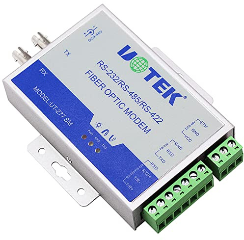 UOTEK RS232 RS485 vers convertisseur de fibre optique, RS232 RS485/422 vers fibre optique RS232/485/422 vers modem SC à fibre optique (UT-277SM-SC)