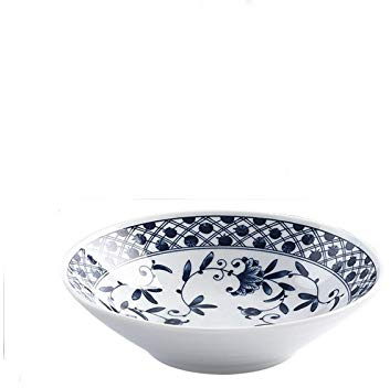 Assiettes de Service pour Brunch Plaque de dîner de 8 pouces avec motif assortiment, assiette en porcelaine profonde adaptée aux céréales, à la soupe, auxsert et à la salade de fruits, au micro-ondes