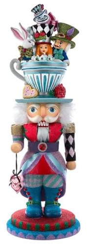 Kurt Adler - Cascanueces de Sombrero de Fiesta de Taza de té Alice de 24 Pulgadas