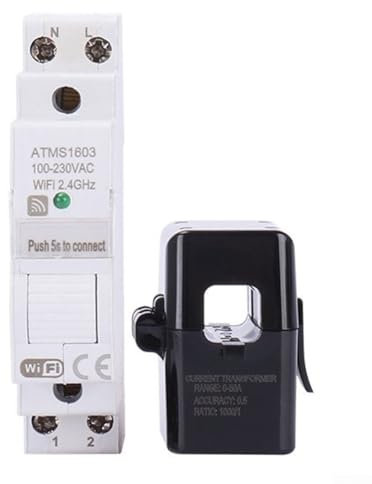 Smart Meter Energy Monitor, Smart WiFi Single-Phase Energy Meter for Home Appliances/Solar/Net Metering