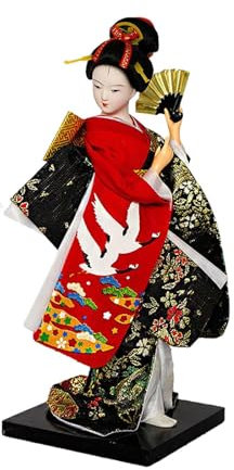 Gralara Figura de muñeca con Kimono japonés, Adorno de Mesa de 9 Pulgadas, Figura Kabuki asiática para Tienda, Dormitorio, gabinete, Regalo de cumpleaños