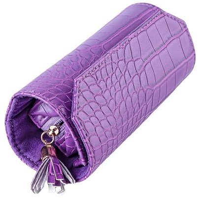 Organiseur de rouleau de bijoux de voyage – Sac de rangement pour bijoux, pochette à bijoux, rouleau de bijoux pour bagues, colliers, boucles d'oreilles et bracelets