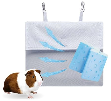 Meow&Woof Cooling Ice Cover for Guinea Pigs, Rabbits and Small Pets - Prevents Condensation, Summer Cage Accessory - Grey