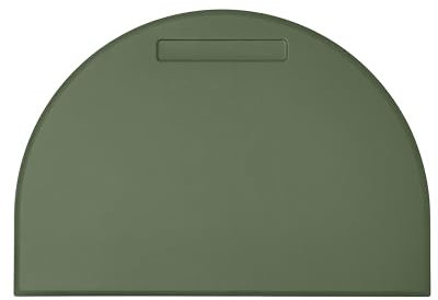 Eglooh - Diana - Schreibtischunterlage aus Leder Grün cm 65x45 - Mit halbrunder Form, Stiftfach und Handwerkliche Nähte - Made in Italy