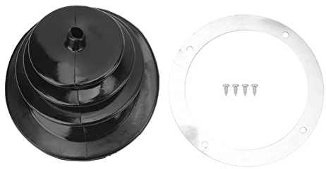 Yuecoom Schaltmanschetten-Abdeckung, Schaltstaubschutz, Gummi-Schaltmanschette, Schalttafel-Staubschutz, 5,25 Zoll runde Schaltmanschette mit Chromring 1651, universelle