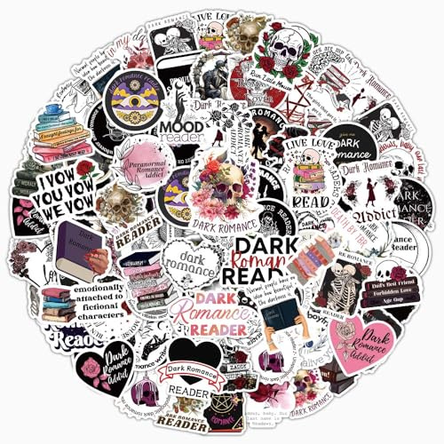Dark Romance Reader Stickers Pack of 100 for Water Bottles, Laptops, Cars, Skateboards, Men Caves Decorations