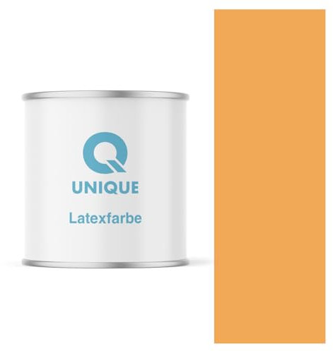 Q UNIQUE Latexfarbe 2L (ca.14m2) Klementine Innenfarbe Wandfarbe Deckenfarbe Klasse 3 Mattfarbe Scheuerfest Hohe Deckkraft