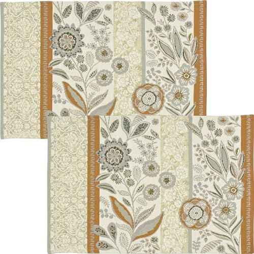 Sander Tischset Loni Stripe 2er-Pack Gobelin Terra-grau Größe 32x48 cm