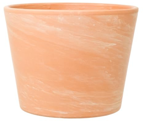 Leni Siena Terrakotta Keramik Übertopf Blumentopf rund Terracotta-Farben matt Pflanztopf ohne Loch für Zimmerpflanzen Hydrokultur Erde - Größe 12 M