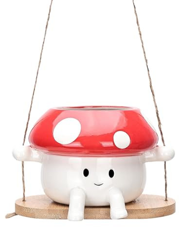 Générique Mushroom Planter, Decorative Hangable Vase, vielseitig, ästhetisch, Sukkulente, Pflanzschale, ideal für Baum, Tür, Fenster, , drinnen und draußen, Dekoration 5,7 Zoll