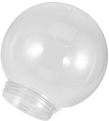 TEMPNAP Pantalla Lámpara Acrílica Transparente Globo Esférico Resistente Exterior Repuesto Para Lámparas De Pared Postes y Luces De Jardín Alta Transparencia y Durabilidad