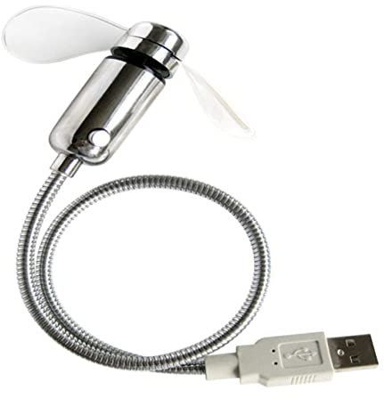 NUOBESTY 3 Piezas ventilador USB Luminoso Ventilador de Mini USB mini con luz LED de pantalla en tiempo real manguera