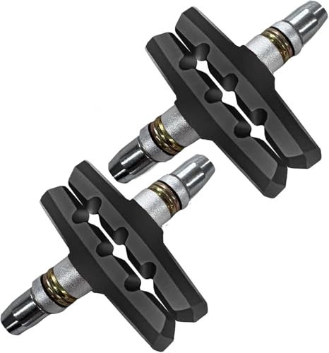Bremsbeläge Fahrrad, 70mm Symmetrische Fahrradbremsklötze, Bremsschuhe Bremsbacken Fahrrad, Bremsbacken Fahrradbremsen Block Kit, Langlebig & Passgenau, Schwarz