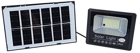 Luz de Inundación Solar de 30 W, Control Remoto, IP67 para Exteriores, Hogar, Jardín, Garaje, Parque, Patio de Recreo, Patio, Césped, Balcón, Calle, Oficina