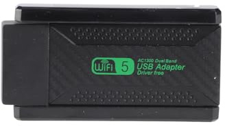 POENVFPO Adaptador WiFi Doble USB 5G 2.4G 1300 Mbps Plug and Play Mini Network Adapters [Wireless]