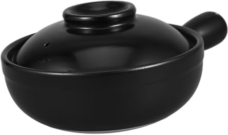 GRIRIW Casserole Argile Chinoise avec Couvercle Pot à Cuisson Terre pour Soupe Ragoûts et Repas Famille pour Chefs et Cuisines