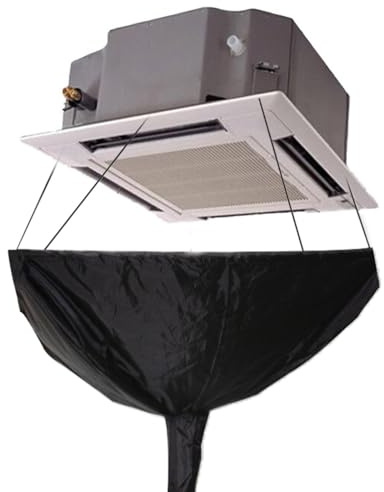Couvercle de lavage mural CA - Accessoire de nettoyage de protection contre la poussière, tube de drainage léger | Unité de séparation de sacs de blindage réutilisable, équipement pratique de cui