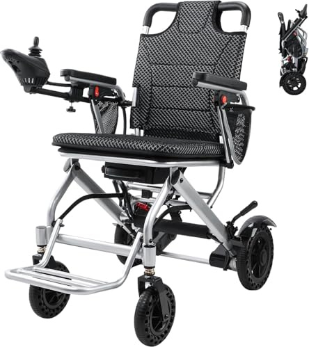 Adult Transport Wheelchair, Lightweight Foldable with Removable Toilet Basin and Seat Belt, Electric or Manual for Easy Mobility