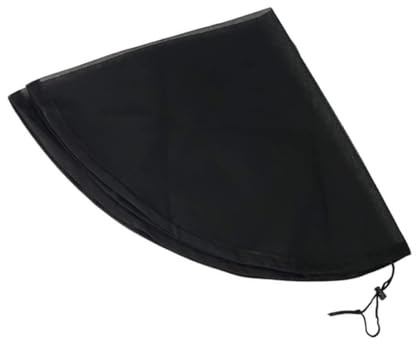 BESPORTBLE Rain Barrel Grille Outdoor Cover Water Tank Cover Black Netting for Rain Water Bucket Hood Protects from Debris and Insects in Garden Use