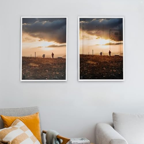 Kunststoff Bilderrahmen Texas für Bild 55x100cm Weiß mit Acrylglas | mit 1mm Antireflex Acrylglas/Rückwand Weiß/Posterrahmen/Maßanfertigung möglich/Aufhänger für Hoch- und Querformat