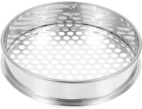 Homoyoyo Cedazo de Suelo de Acero Inoxidable Agujero Redondo de 20cm Elimina Piedras y el Suelo Filtro para Compost y Tierra para Jardinería